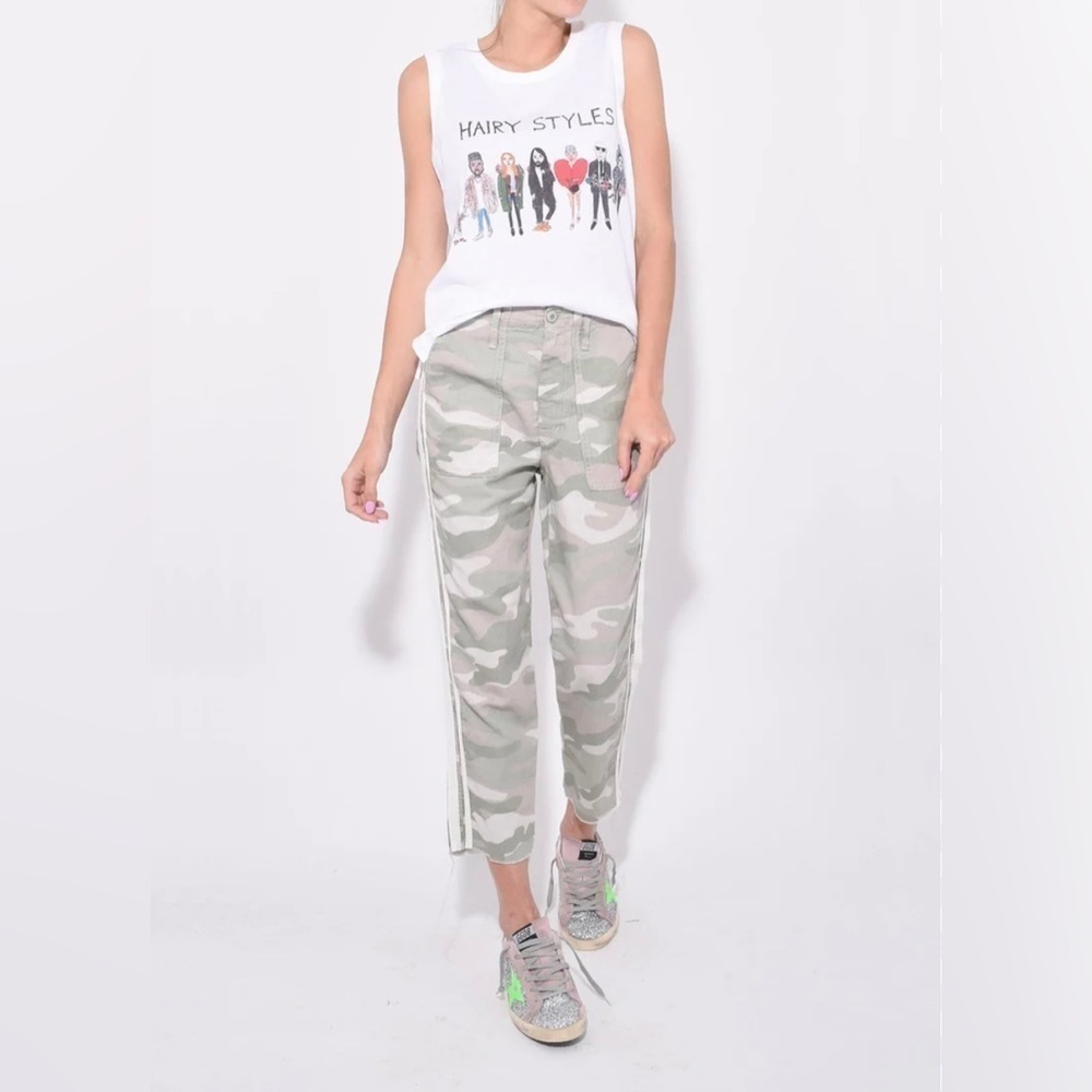 Mother womens jeans size 27 straight leg cropped camo the shaker chop crop